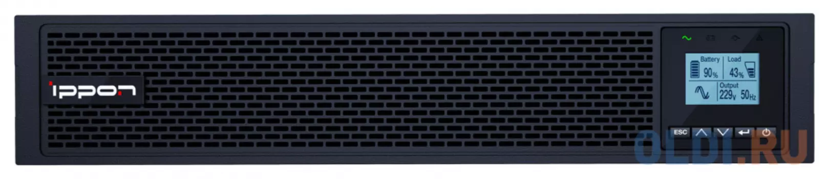 Источник бесперебойного питания Ippon Innova RT II 1000 1000Вт 1000ВА черный