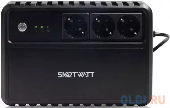 Источник бесперебойного питания Smartwatt Safe 1000 600Вт 1000ВА черный