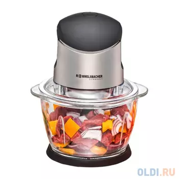 Измельчитель Rommelsbacher MZ 400 400Вт чёрный серебристый