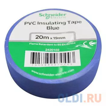 Изолента SCHNEIDER ELECTRIC 469216 пвх 19мм рул.20м син.