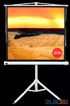 Экран для проектора S'OK SCPST-158x158 88'' 1:1 напольный, на треноге, матовый, белый