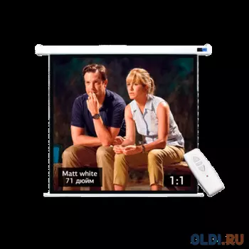 Экран S'OK SCPSM-127x127 71'' 1:1 настенно-потолочный, моторизованный, матовый, белый