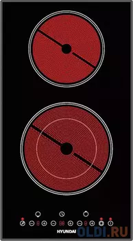 Электрическая варочная панель Hyundai HHE 3285 BG, Hi-Light, независимая, черный