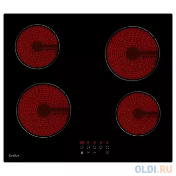 Варочная панель электрическая EVELUX HEV 640 B черный
