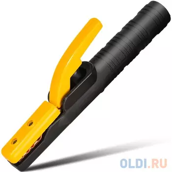 Электрододержатель Deli DL23800A 500гр, макс. сила тока 800A, длина 295мм, диаметр электрода 6,3-10мм, площадь поперечного сечения кабеля 70-95 кв.мм