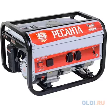 Электрогенератор РЕСАНТА БГ 3000 Р (64/1/43) 2,5 кВт, 6 л.с., 163 см3, 220 В