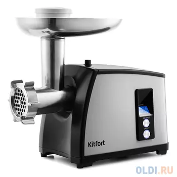 Электромясорубка KITFORT KT-2105 1800 Вт серебристый чёрный