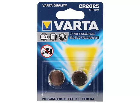 Элемент питания VARTA ELECTRONICS CR2025 блистер 2 06025101402