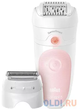Эпилятор Braun SES 5-885BS WD скор.:2 насад.:3 от аккум. белый/розовый