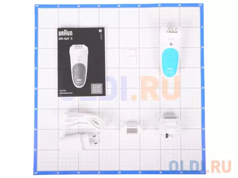 Эпилятор Braun SES 5/890 SensoSmart™ бритв.нас., нас.-триммер, бел./синий