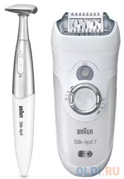 Эпилятор Braun Silk-epil 7 7-561 Wet&amp;Dry белый 81611907