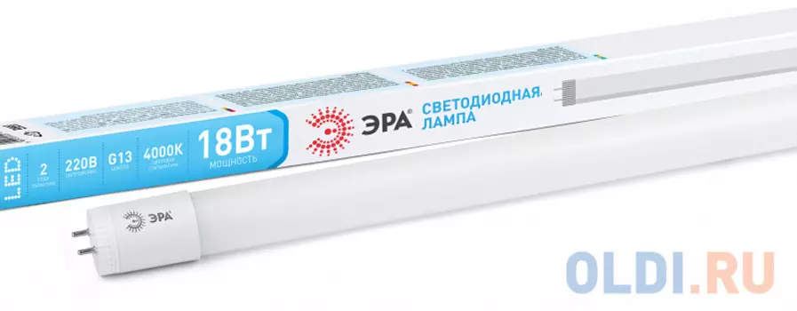 ЭРА Б0019927 Светодиодная лампа трубка LED smd T8-18w-840-G13 1200mm