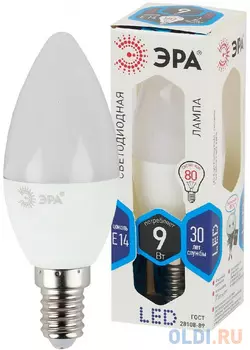 ЭРА Б0027970 Светодиодная лампа свеча LED smd B35-9w-840-E14