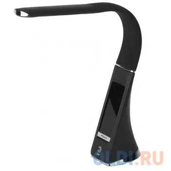 ЭРА Б0031609 Настольный светодиодный светильник NLED-461-7W-BK черный {дизайн "кожа", 3 ступенчатый диммер яркости, многофункциональный дисп