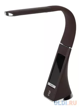 ЭРА Б0031610 Настольный светодиодный светильник NLED-461-7W-BR коричневый {дизайн "кожа", 3 ступенчатый диммер яркости, многофункциональный