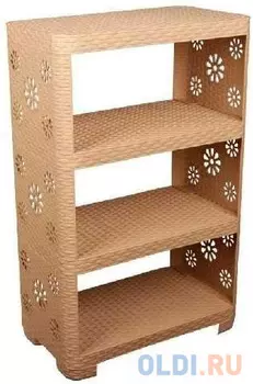 ЭТАЖЕРКА ПЛАСТ. "ПЛЕТЕНКА" №2 4 СЕКЦИИ (БЕЖЕВАЯ) (1) "АЛЬТЕРНАТИВА" М2553