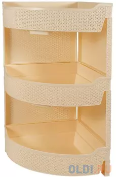 ЭТАЖЕРКА УГЛОВАЯ "NATURE" 3 СЕКЦИИ (СЛОН.КОСТЬ) (1) "ПЛАСТИК РЕПАБЛИК" BQ3778СЛК