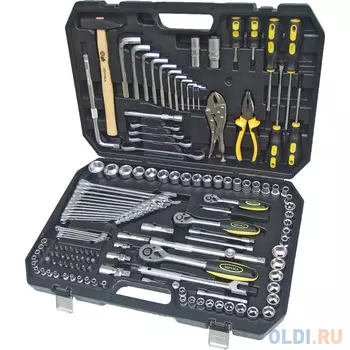 ЭВРИКА Набор инструмента 1/4"&3/8"&1/2"DR 6-гранный 142 предмета ER-80142