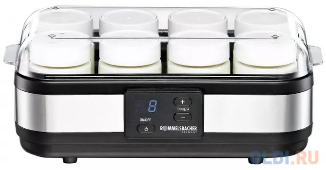 Йогуртница Rommelsbacher JG 40 серебристый чёрный