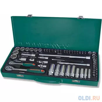JONNESWAY (S04H3157S) Набор головок торцевых стандартных и глубоких 1/4" и 3/8"DR, 4-24 мм, 57 предметов