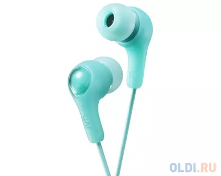 JVC Гарнитура внутриканальная проводная, модель HA-FX7M-GN-U, серия Gumy Plus. Цвет: зеленый