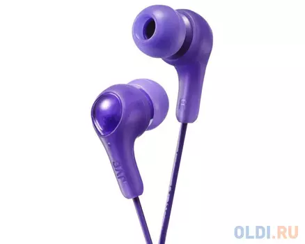 JVC Гарнитура внутриканальная проводная, модель HA-FX7M-VN-U, серия Gumy Plus. Цвет: фиолетовый