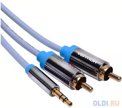 Кабель 3.0м Vention 3.5 Jack (M) - 2xRCA (М) серый P550AC300-S