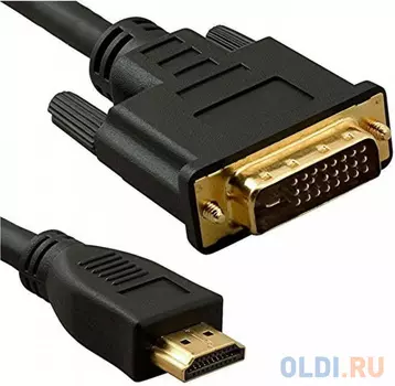 Кабель 5bites APC-073-020 HDMI M / DVI M (24+1) double link, зол.разъемы, ферр.кольца, 2м.