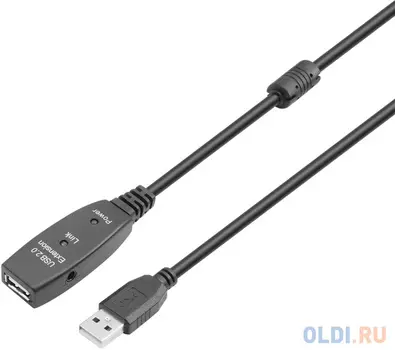 Кабель-адаптер USB2.0-repeater, удлинительный активный Af> 50м медь iOpen 