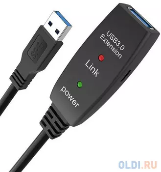 Кабель-адаптер USB3.0-repeater, удлинительный активный Af> 5м Aopen/qust