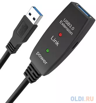 Кабель-адаптер USB3.0-repeater, удлинительный активный Af> 10м Aopen/qust