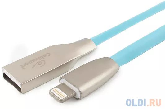 Кабель Lightning 1м Cablexpert CC-G-APUSB01Bl-1M круглый синий