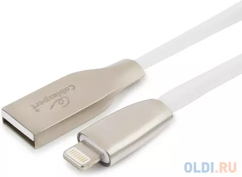 Кабель Lightning Cablexpert CC-G-APUSB01W-0.5M ромбовидный белый