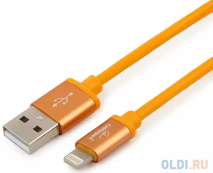 Кабель Lightning 1м Gembird CC-S-APUSB01O-1M круглый оранжевый