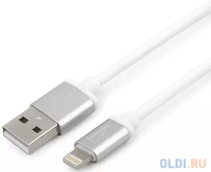 Кабель Lightning 0.5м Gembird CC-S-APUSB01W-0.5M круглый белый