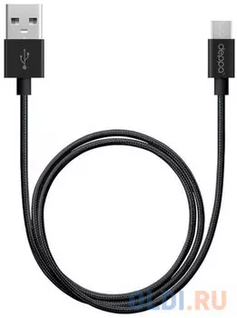 Кабель Deppa USB - micro USB 1.2м черный 72256