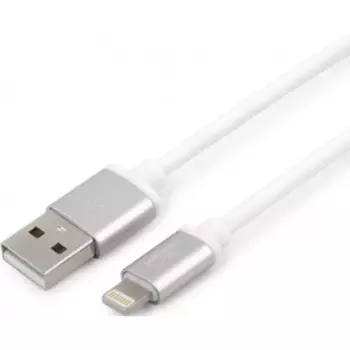 Кабель для Apple Cablexpert CC-S-APUSB01W-0.5M, AM/Lightning, серия Silver, длина 0.5м, белый, блист