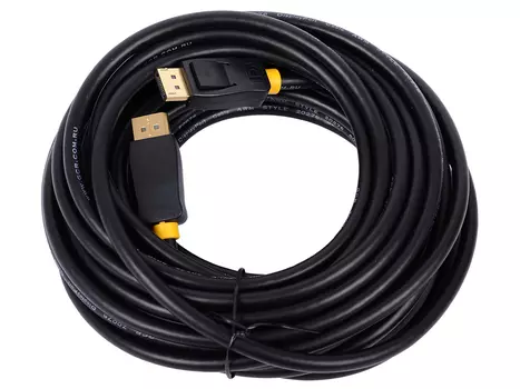 Кабель DP Greenconnect GCR-DP2DP 10.0m DisplayPort v1.2, 20M/20M, черный 28/28 AWG