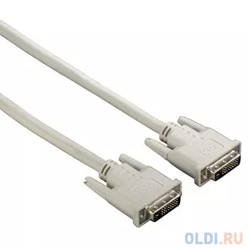 Кабель DVI 1.8м HAMA H-20156 круглый белый 00020156