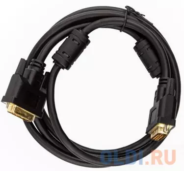 Кабель DVI-D to DVI-D (25M -25M) 2 фильтра, CU, 1,8м, TV-COM DCG150V-1.8M