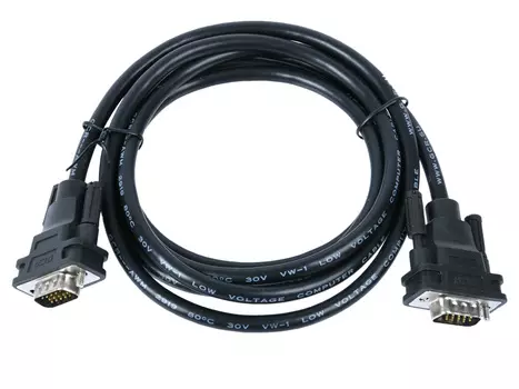 Кабель Greenconnect SVGA 1.8м чёрный, OD6.0mm. 15M / 15M GCR-VM2VM1-1.8m 28/28 AWG, двойной экран