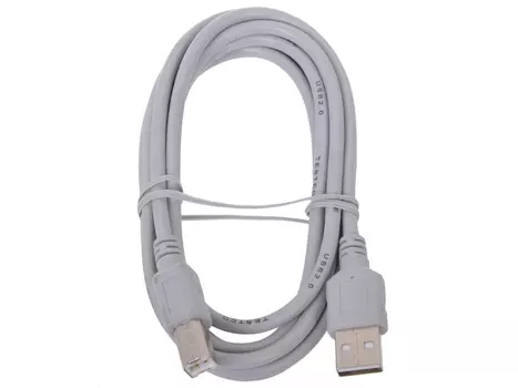 Кабель Hama USB 2.0 A-B (m-m), 1.8 м, серый, H-29099