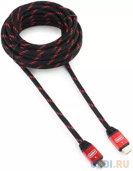 Кабель HDMI 10м Cablexpert CC-G-HDMI02 круглый черный/красный