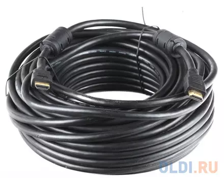 Кабель AOpen HDMI 19M/M+2 фильтра 1.4V+3D/Ethernet AOpen ACG511D-20M 20m, позолоченные контакты