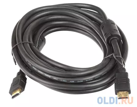 Кабель AOpen HDMI 19M/M+2 фильтра 1.4V+3D/Ethernet ACG511D-5M 5m, позолоченные контакты