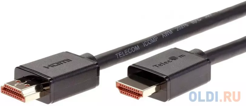 Кабель HDMI-19M --- HDMI-19M ver 2.0+3D/Ethernet ,1m Telecom 