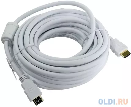 Кабель HDMI 10м AOpen ACG711DW-10M круглый белый