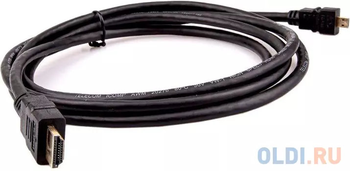 Кабель HDMI-19M --- MicroHDMI-19M ver 2.0+3D/Ethernet,2m Telecom 