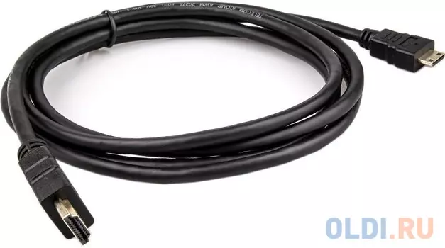 Кабель HDMI-19M --- MiniHDMI-19M ver 2.0+3D/Ethernet,2m Telecom 