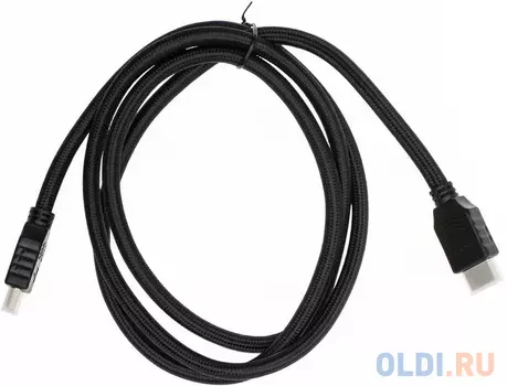 Кабель HDMI 1.5м Cactus CS-HDMI.2-1.5 круглый черный